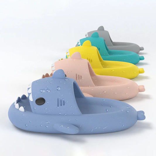 Shark Slides Women Slippers Men Flip Flops Home Couple Kids Bathroom Flat Shoes Outdoor Beach Funny Sandals Men Slippers