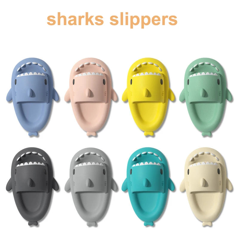 Shark Slides Women Slippers Men Flip Flops Home Couple Kids Bathroom Flat Shoes Outdoor Beach Funny Sandals Men Slippers